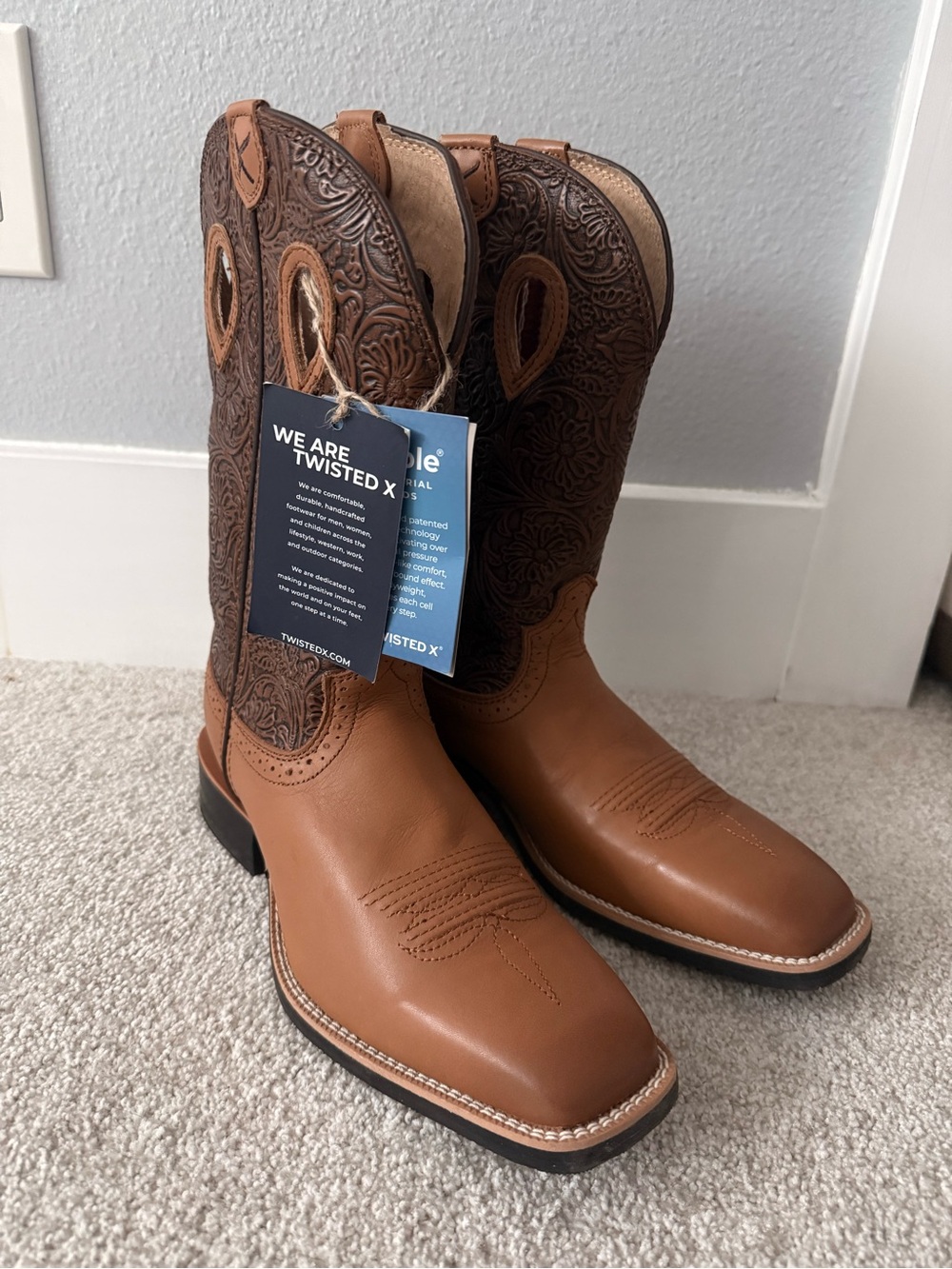 Twisted X Brown Leather Western Boots